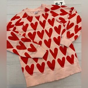 Hanna Andersson Pink and Red Striped Sweatshirt
